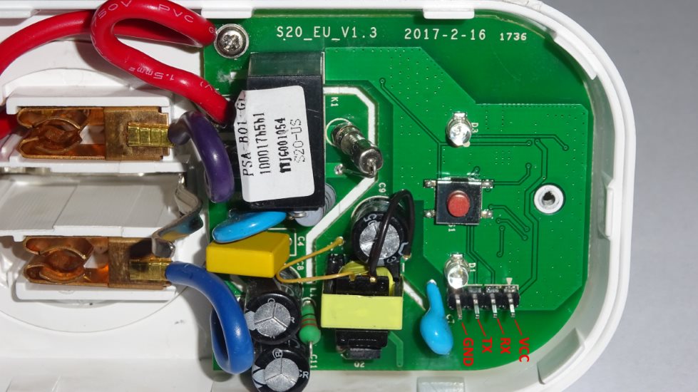 Sonoff S20 pinout